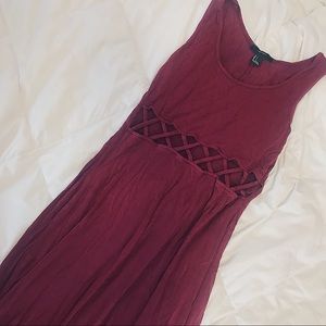 Maroon Forever 21 Maxi Dress